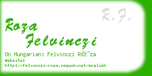 roza felvinczi business card